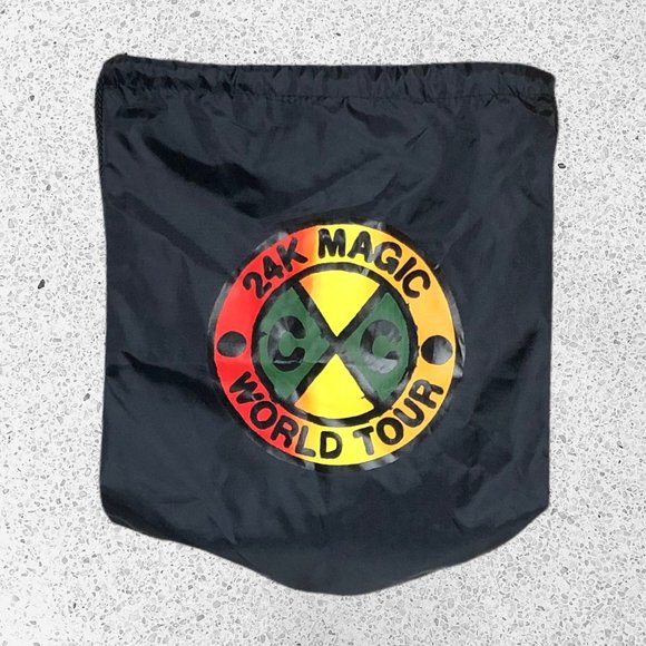 Bruno Mars 24k Magic World Tour Drawstring Backpack - Picture 1 of 3
